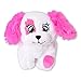 TE-Trend Toy Dog - Pulsera de peluche para perro (17 cm), color blanco y rosa