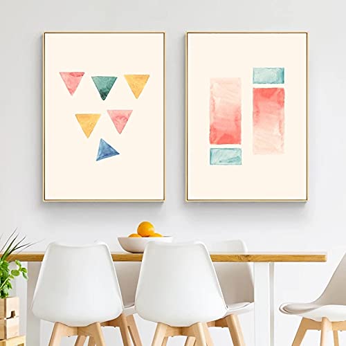 Art mural abstrait pour chambre d'enfants et décor de maison zen