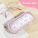 MoKo Glasses Case Hard Shell, Cute Eyeglass Case for Reading Glasses, Prescription Glasses, Clear Eyeglasses Case for Women Girls, Pink Bow