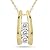 AGS Certified 1/2 Carat TW Three Stone Diamond Ladder Pendant in 10k Yellow Gold (K-L Color, I2-I3 Clarity)