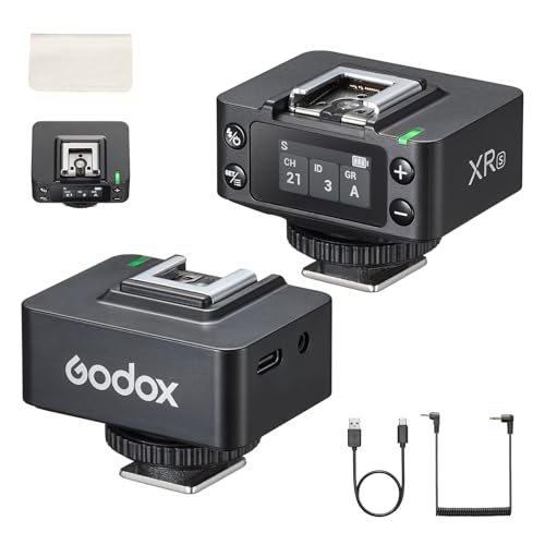 Godox XR-S XRS TTL ���C�����X���V�[�o�[ Sony�Ή� �t���b�V���p X3Pro�o�R�ł̃����[�g�V���b�^�[����Ή� 100m�ʐM���� 1270mAh�o�b�e���[���� 0.96�C���`�J���[�t���f�B�X�v���C�t�� �t���b�V�����V�[�o�[�i�\�j�[�J��