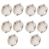 WLFRHD Lot de 10 tambourins ronds en bois de 15,2 cm avec grelots - Instrument de...
