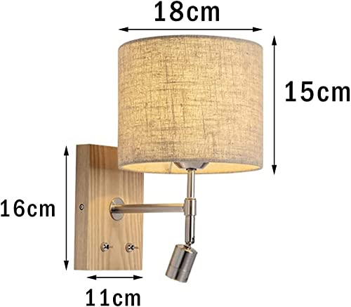 Luz de pared minimalista led con pantalla textil para pasillos y salones 4
