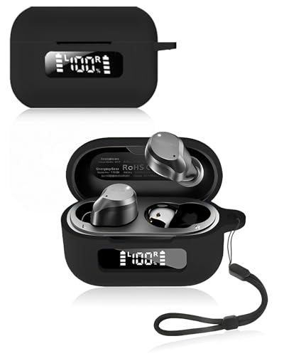 Custodia protettiva per TOZO NC9 Earbuds 2024 custodia morbido con impermeabile antiurto e antigraffio ideale per la protezione quotidiana wireless silicone nero
