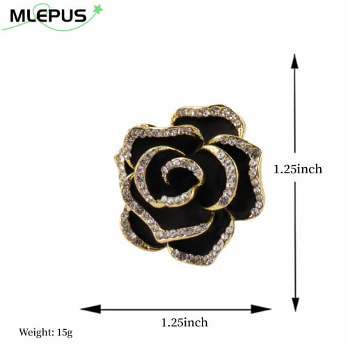Image of Lavender flower brooch crystal rhinestone tulip brooch elegant accessories jewelry women brooches and pins fashion jewelry wedding flowers lapel pin