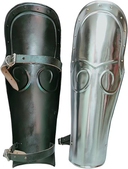 Średniowieczne nakolanniki na nogi, stalowa zbroja o grubości 18, rycerz LARP Cosplay Rekonstrukcja SCA ochrona nóg