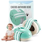 SOTOMIX Cascos bebé antiruido con banda antideslizante – Auriculares aislante acústico para proteger de daños auditivos – Protectores cómodos y seguros para recién nacidos y niños de hasta 36 meses