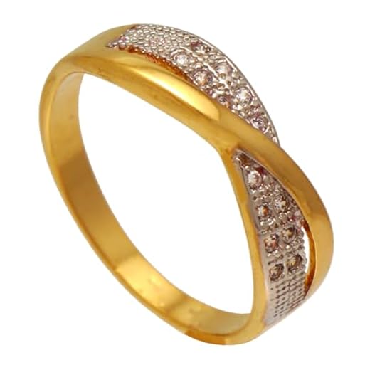 Anel do Infinito Duas Fileiras De Zircônias Folheado Em Ouro 18K (16)