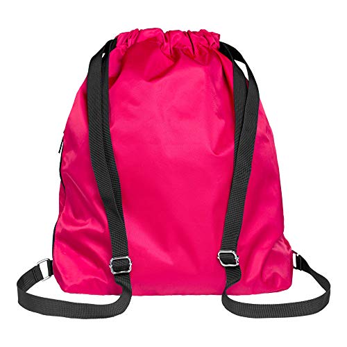 Nfinity Drawstring Backpack – Large Capacity Gym Backpack, Multi-Compartment Cinch Bag with Adjustable Straps & 2 Pockets3