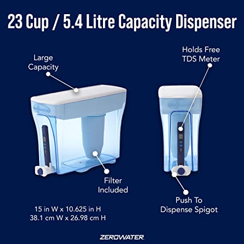 Zerowater Zd-018 Zd018, 23 Cup Water Filter Pitcher With Water Quality Meter #TOP2