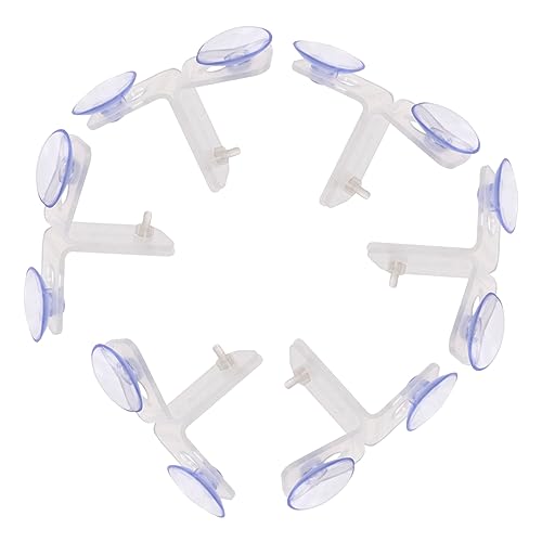 BUGUUYO 10個の水槽仕切り吸盤アクリル水槽プレートクリップでタンクの な仕切りに