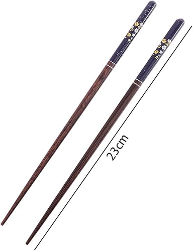 Miniatura 2 de Vctitil 4-pares de palillos de sushi creativo durable vajilla cerezo flores patrón madera restaurante cocina cocina herramientas japonés vajilla