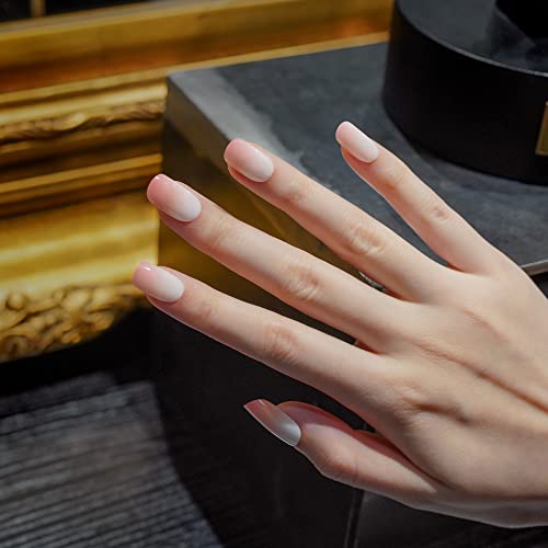 Danni & Toni Semi Cured Gel Nail Strips Red And White Ombre (Reddish) Thin Version Gradient Gel Nail Stickers 16 Stickers #TOP1