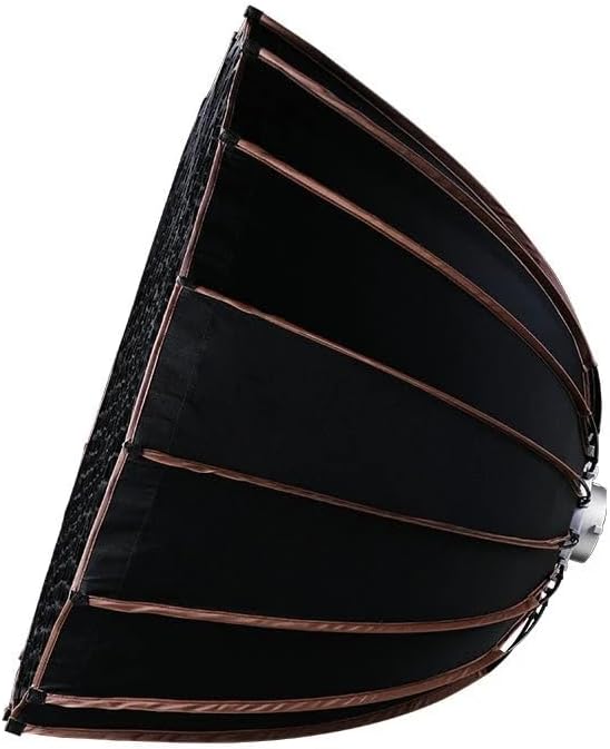 REFLEX CAMERA Deep Parabolic Softbox Diffuser Kit – Bowens Mount, Portable Studio Lighting Modifier with Grid & Dual Diffusers for Photography & Video, Easy Quick-Release Setup (26" Parabolic Softbox)