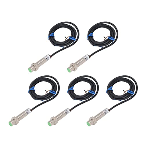 Leapiture 5PCS Approach Sensor Non Embedded IP65 Durability PNP Inductive Proximity Switch Detecting Distance Normally Open for Sensors