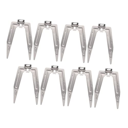 ABOOFAN Durability Safety 8pcs Stainless Steel Grill Forks Roast Chicken Forks Stability Bearing Capacity for Bbq Oven