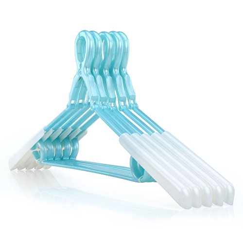 Hangerworld - Perchas de plástico para ropa, resistentes al viento, 36 cm que se extienden a 55 cm, color azul, plástico, azul, 5 Cover