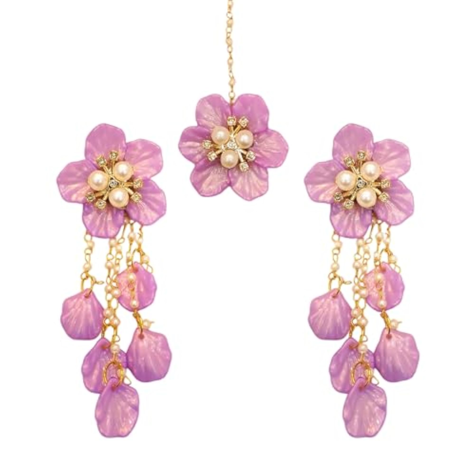 Handmade Earrings with Tika for Haldi/Mehndi Functions