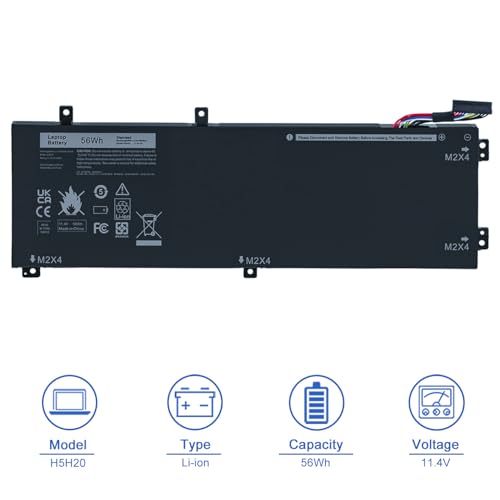 Image of JOTACT H5H20 56Wh 11.4V Laptop Battery Compatible with Dell XPS 15 9590 9570 9560 9550 15-9550 Precision 15 5510 5520 5530 5540 Series RRCGW 62MJV M7R96 5D91C 05D91C 5041C
