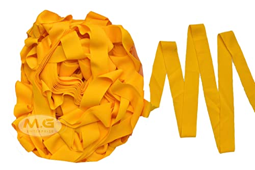 Image of M.G ENTERPRISE T-Shirt Yarn Yellow (250 gm) Art Craft Soft Fingering Crochet Hook Yarn, Needle Knitting Yarn Thread Dyed