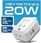 Ceptics Japan, Philippines Travel Plug Adapter Set (Type A, B) - 4 in 1 - 2 Canadian Socket - 1 USB & 1 USB-C (3.1A) - Compact & Powerful (PAK-JP)