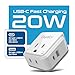 Ceptics Japan, Philippines Power Travel Plug Adapter Set, 20W PD & QC, Safe Dual USB & USB-C 3.1A - 2 USA Socket - Compact - Use in USA, Bahamas, Canada Includes Type A, Type B Swadapt Attachments