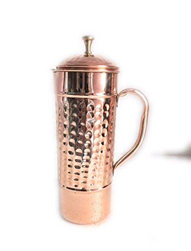 Attraction place 100% Pure Copper Water Bottle 32 oz Drink Ware Ayurveda Benefit Serve Ware Jug