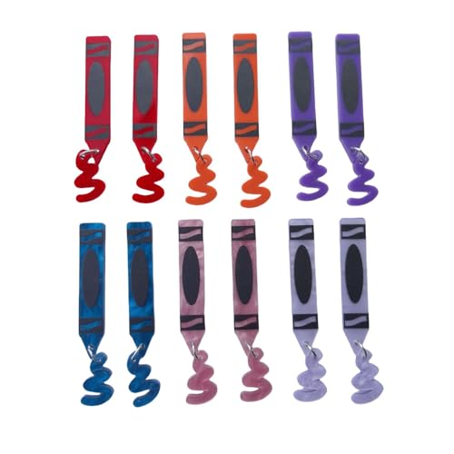 Funny Acrylic Pencil Ruler Paintbrush Paint Earrings Teachers Students Back to School Jewelry Gift for Women2