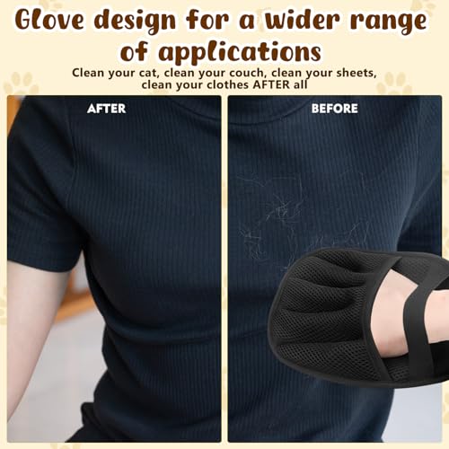 Image of Pet Hair Removal Glove, Electrostatic Pet Hair Removal Gloves, Upgrade Efficient Grooming Gloves for Pet Hair, Clothing, Couch, Furniture, Carpet, Car Seat-2PCS