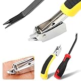 2Pcs Staple Remover,Staples Puller,Upholstery Tools Tack Lifter,Nail Puller Carpet Staple Remover Tool for Wood,Floor,Furniture Floor Carton Photo Frame Office