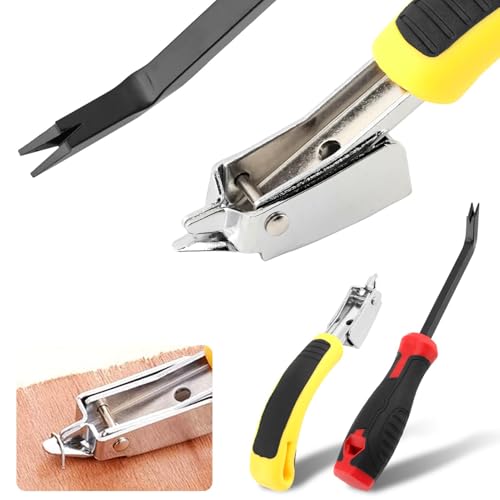 2Pcs Staple Remover,Staples Puller,Upholstery Tools Tack Lifter,Nail Puller Carpet Staple Remover Tool for Wood,Floor,Furniture Floor Carton Photo Frame Office