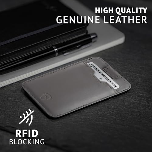 Image of Vaultskin CHELSEA Mens RFID Blocking Slim Leather Card Wallet - Minimalist Front Pocket Cardholder