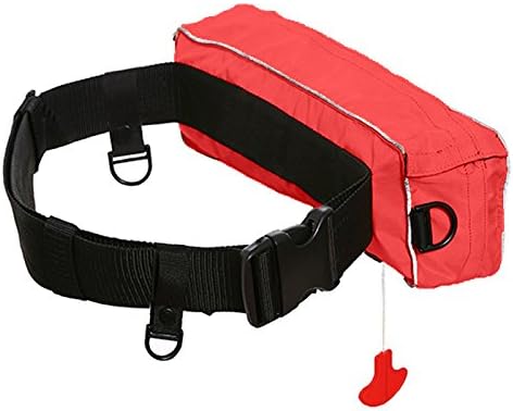 Miniatura 3 de Cinturón de seguridad superior con silbato, cinturón de cintura delgada inflable automático, chaleco salvavidas PFD para navegación, pesca, vela,