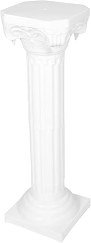 Columna griega de columna romana estilo corintio, decoración de escultura, soporte para plantas, paisajismo para decoración de bodas en interiores y