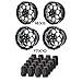 VMS WHEELS MODULO 17x10 & 18x5 5x114.3 DRAG PACK & 20 LUG NUTS FOR 15 23 MUSTANG