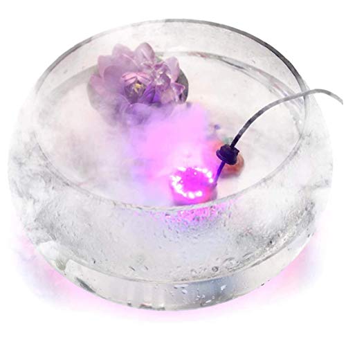 Yililay Mistfabrikant Pond Herr Brunnen Atomizer Aquarium Fogger luchtbevochtiger met 12 leds voor binnen en buiten, 20 mm, zwart - Image 3