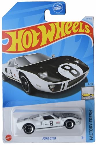 Mattel Hot Wheels Ford GT40, Factory Fresh 2/10 [White] 12/250