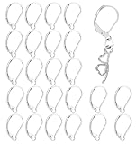 24er Set Ohrringe Basteln, Ohrringe Selber Machen Hypoallergene Französische Haken aus Edelstahl mit Sicherheitsverschluss für DIY Schmuckdesign & Abendgarderobe
