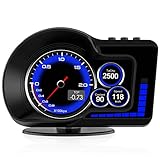Digital OBDII Speedometer, ACECAR Car Head Up Display with OBD2/EUOBD Interface, Plug and Play HUD w