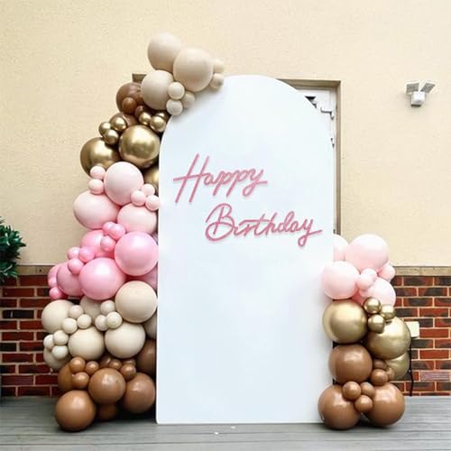 Image of TONIFUL Happy Birthday Sign for Backdrop - Glitter Pink Felt Banner - Includes Dot Glue - Perfect for Birthday Party Backdrop,Wall Decr,Balloon Arch,Photo Background