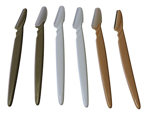 Dependable Stainless Steel Eyebrow Razor Bikini Line Trimmer 6 Pack