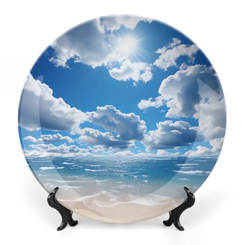 Plato decorativo de porcelana hueso 10 pulgadas blanco