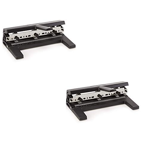 Swingline Hole Punch, Heavy Duty Hole Puncher, Adjustable, 2-7 Holes, 40 Sheet Punch Capacity, Black (74440) Pack of 2