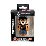 VannyVee Sports NCAA College Mascot Golf Tee Holders, Includes 8 Golf Tees, Fun Golf Accessory, Stylish Golf Bag Add-On, Unique Golf Gift for Men & Women (Auburn Tigers)