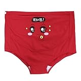 Women Maternity Panties Under The Bump Underwear High Waist Cute Cartoon Briefs Postpartum Mother Underwear(XL-Red)