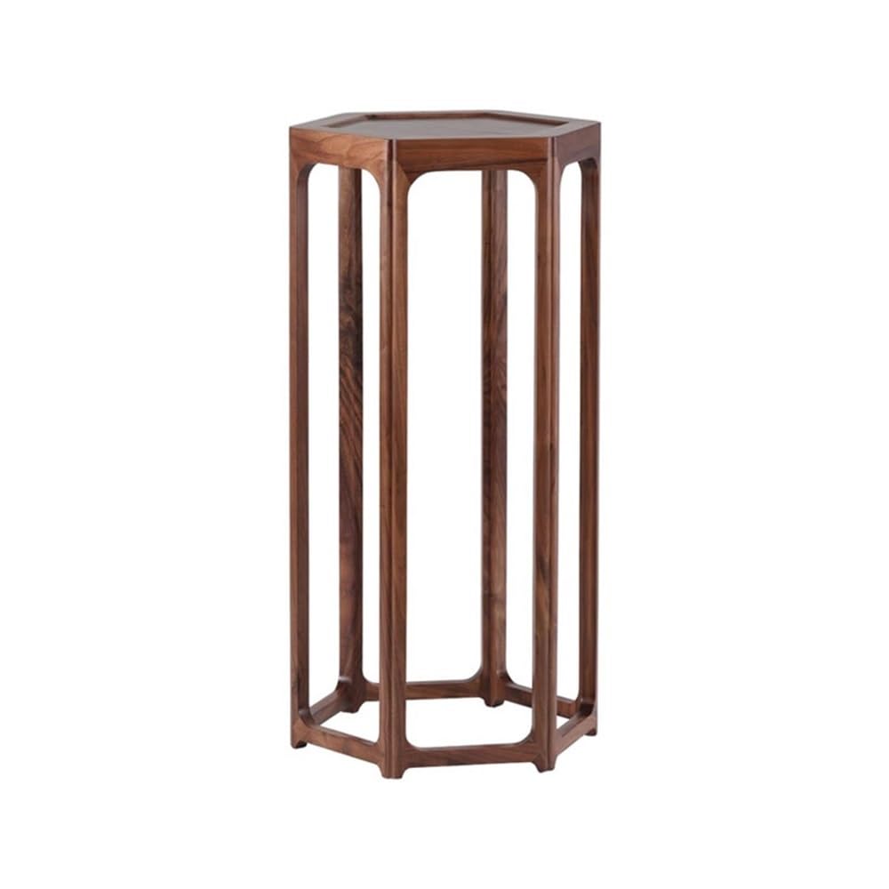 S5b8W3g7 Pedestal Houseplant Display Stand Walnut Wooden Bonsai Base Decor