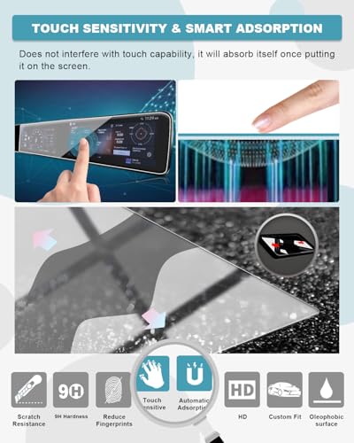 Image of CDEFG for 2025 2026 Hyundai Ioniq 5 Screen Protector, Tempered Glass for 2025 2026 Hyundai Ioniq 5 N /Ioniq 5 Accessories Dual 12.3-inch Displays Screen Cover, HD Clear 9H Hardness