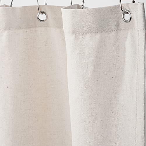 Felisa Farmhouse Shower Curtain With A Ruffle Hem, Linen Blend Shower Curtain For Bathroom,Natural,72"X72" #TOP5