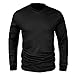 Mens Shirts Tops Long Sleeve Crewneck Bottoming Shirt Casual Solid Pullover Sweaters Waffle Fall Thermal T-Shirts