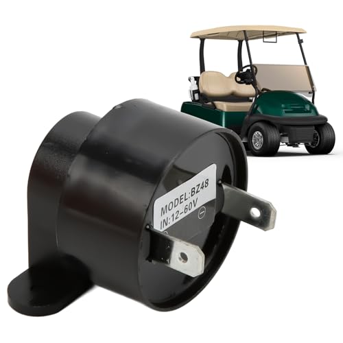 Cart Forward Reverse Buzzer, 12V‑48V Club Car Beeper Heatproof Replacement 1992 1016851/1015570/1012305/1015571/1016859 (Black)